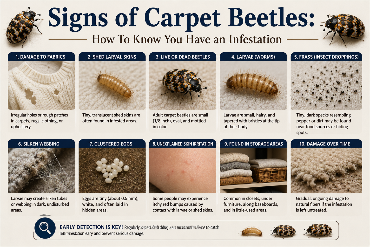 Signs of Carpet Beetles: How To Know You Have an Infestation