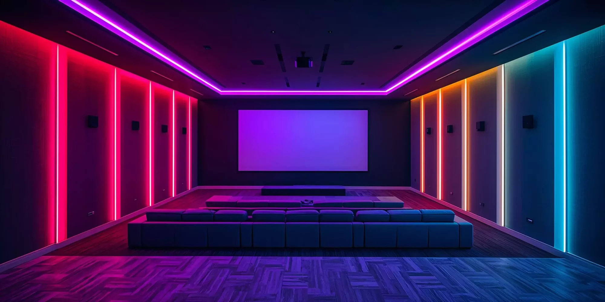 RGB Color-Changing Cove Lighting for Entertainment Spaces